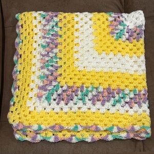 Colorful Crochet Pillow Cover